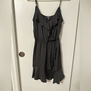 Express | black ruffle dress